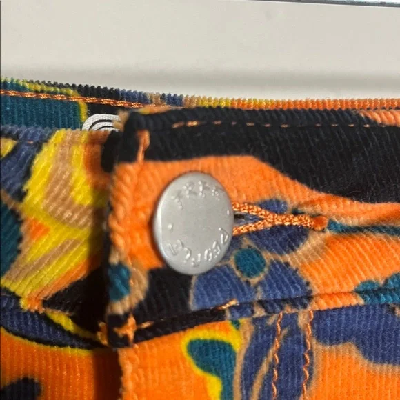Free People Just Float On Printed Cord Flares Y2K